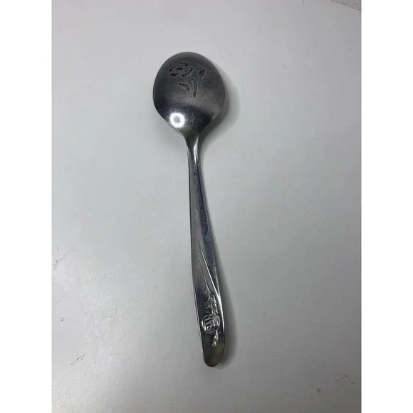 Oneida Community Flatware Pierced Serving Tablespoon Rose Shadow - Picture 4 of 8